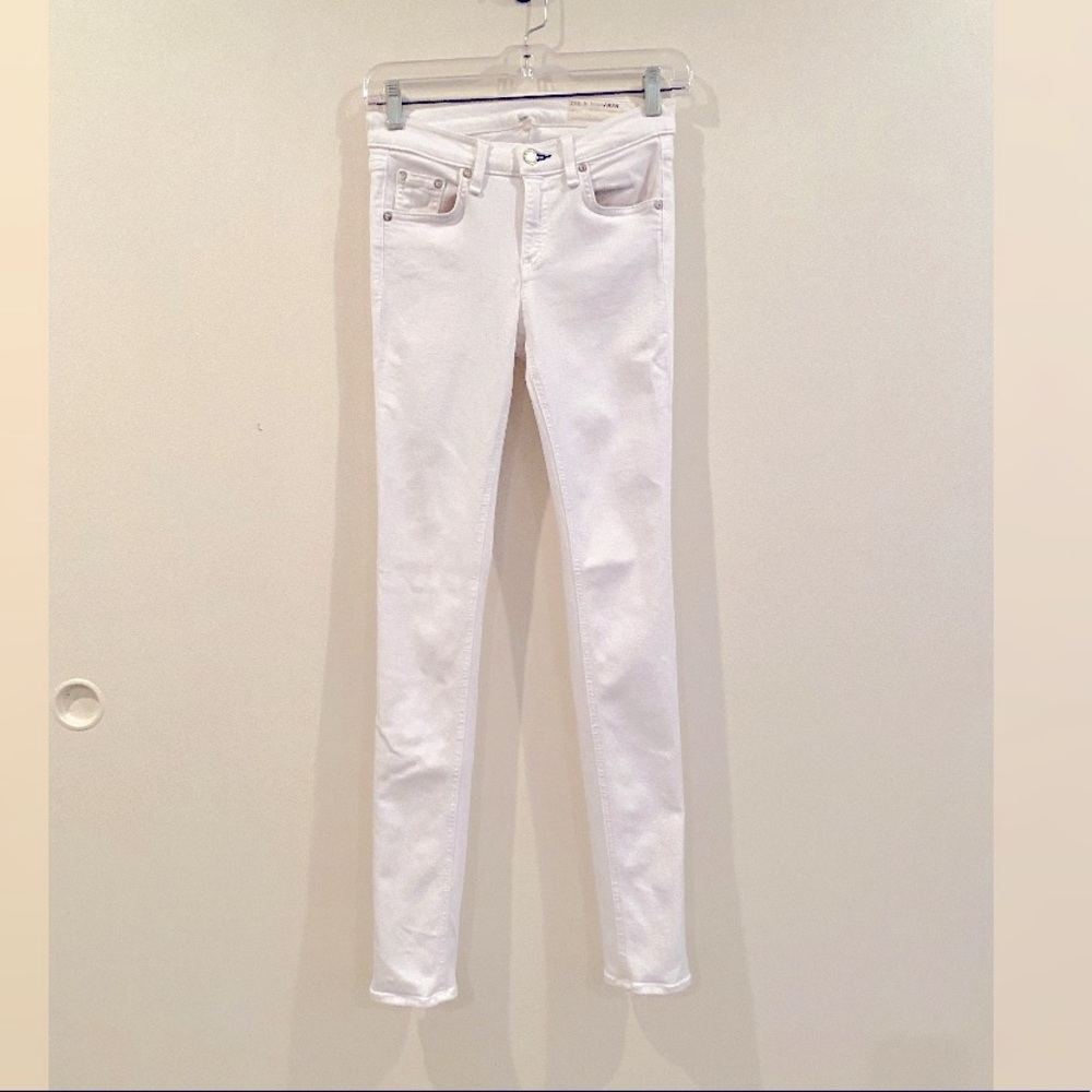 Rag and bone white skinny jeans